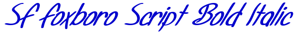 SF Foxboro Script Bold Italic Schriftart